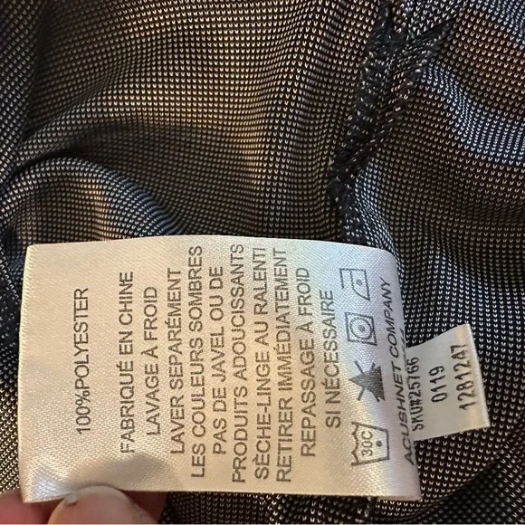 FOOTJOY GOLF ENGINEEREDNAILHEAD JACQUARD MENS POLO SHIRT BLACK, WHITE, & AQUA LG - Picture 7 of 11